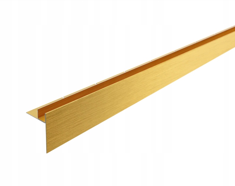 Spádová lišta na sklo Pravá zlatá matná 180 cm