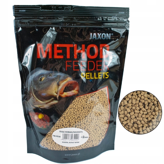 Pellet 2mm method feeder Jaxon Białe Robaki 500g