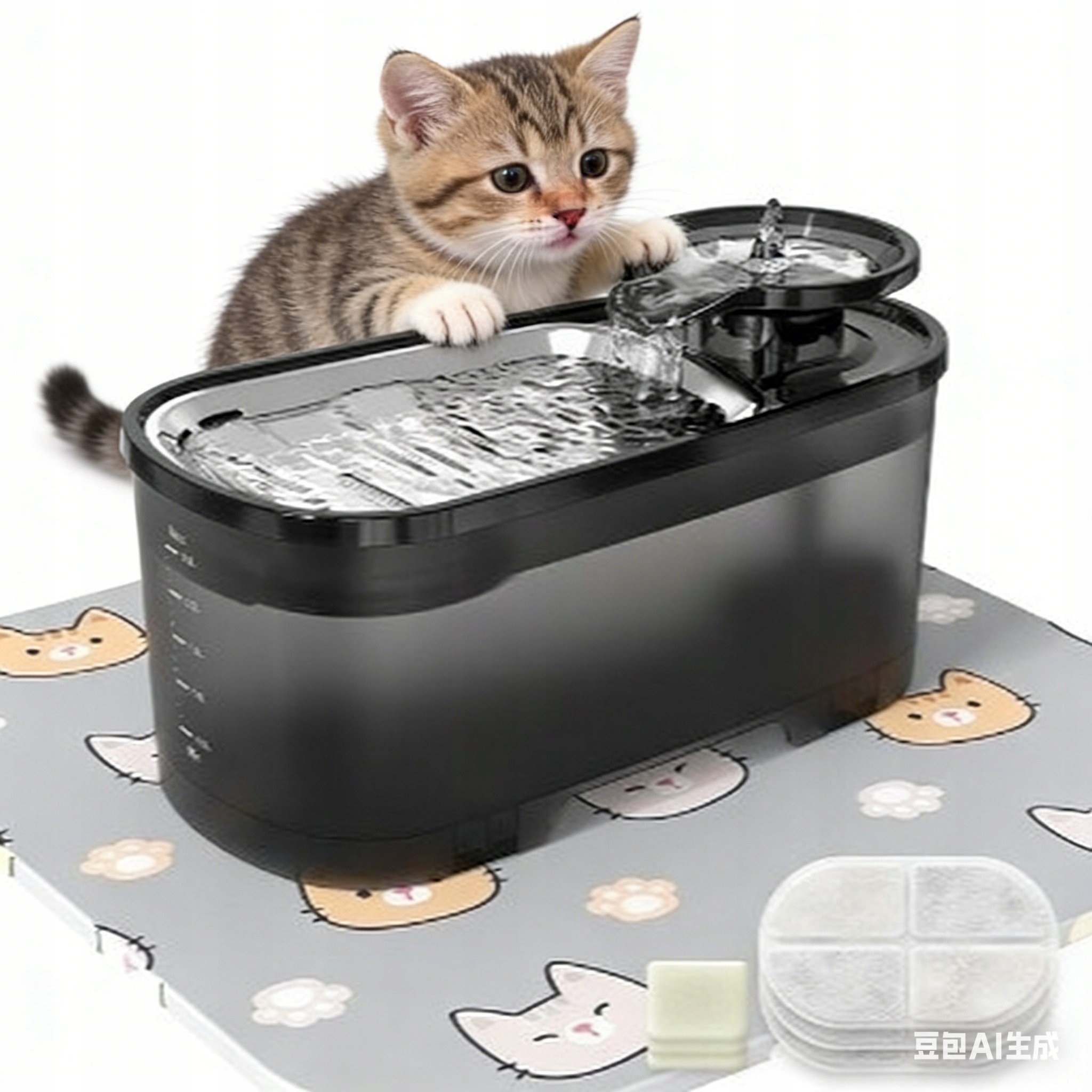 Levně Automatická Fontána Pítko Pro Kočky A Psy S Filtrem, Tichý Provoz, 2,5 L