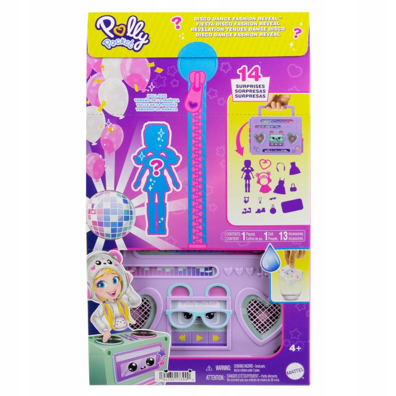 POLLY POCKET IMPREZOWA MODA ZESTAW Z LALKĄ NIESPODZIANKA + AKCESORIA 4+ EAN (GTIN) 194735173990