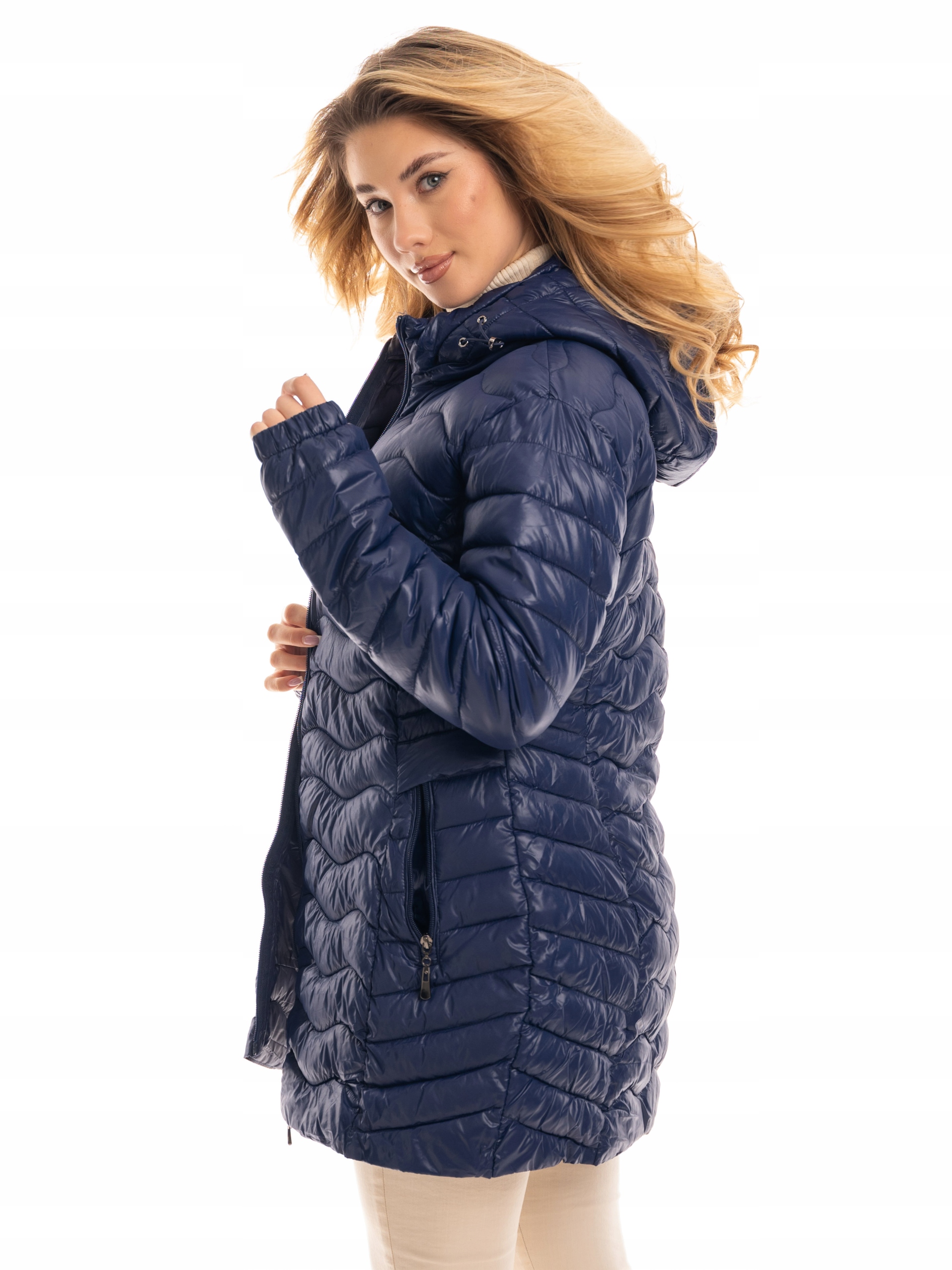 Piękna Modna Przejściowa KURTKA Damska Dużo Rozmiarów 252 Wypełnienie syntetyczne