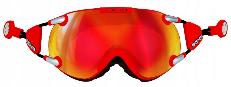 Gogle narciarskie Casco FX-70 Carbonic red orange M