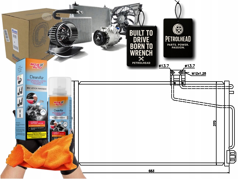 Kondenzátor Klimatizace Mercedes C (CL203) C T-mode #Petrolhead Pro+ Kit9
