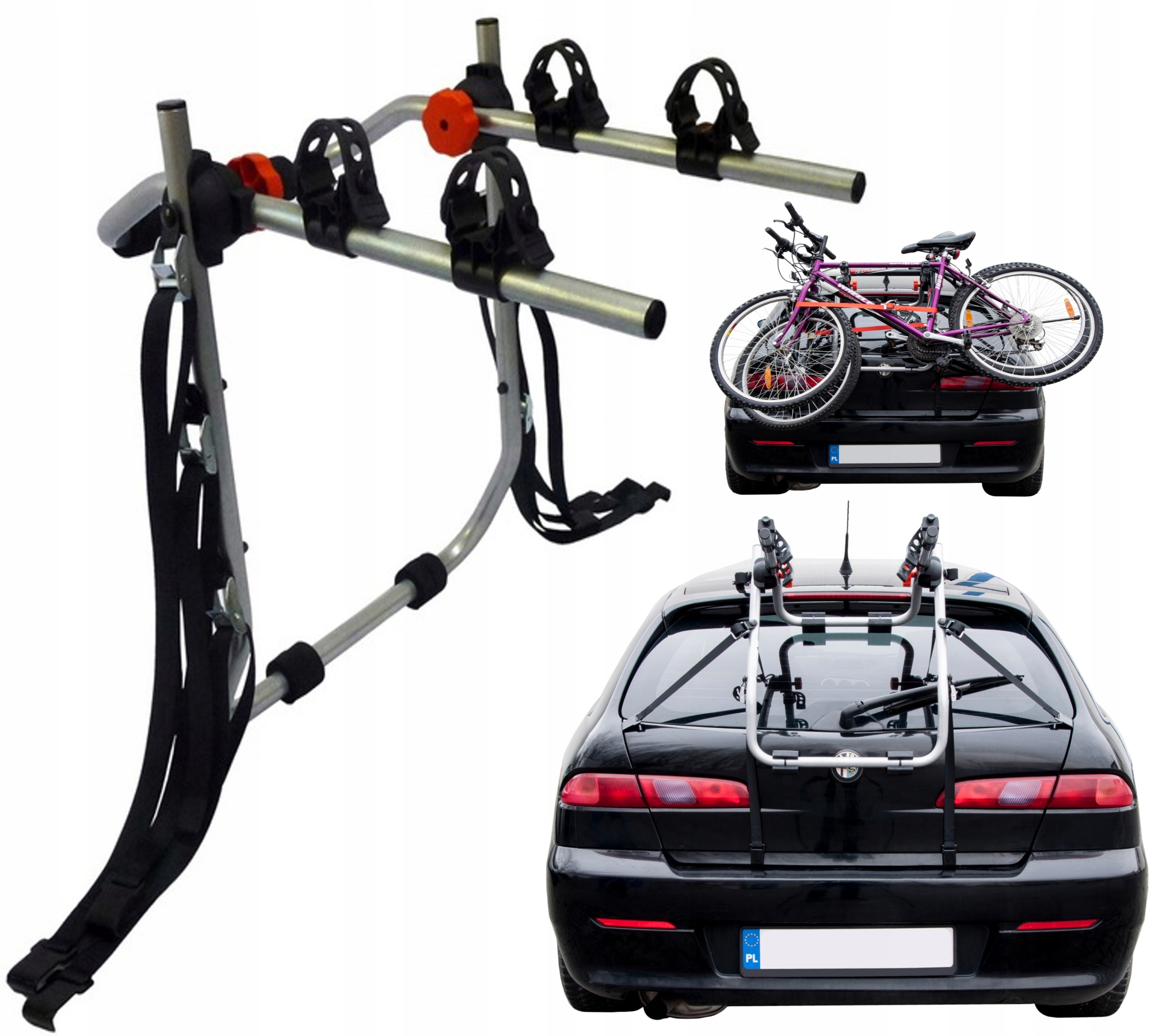 

Bagażnik rowerowy na klapę na 2 rowery Aguri TOUR2