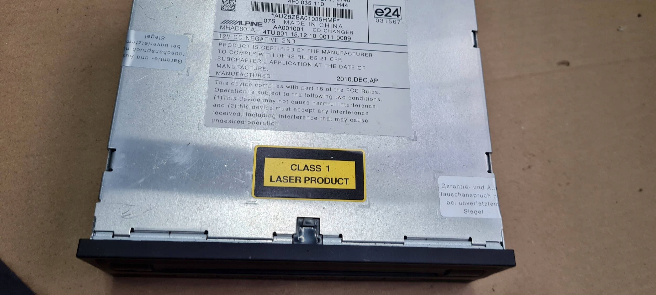 A6 C6 LIFT changer CD player 4F0035110A A4 B8 A5