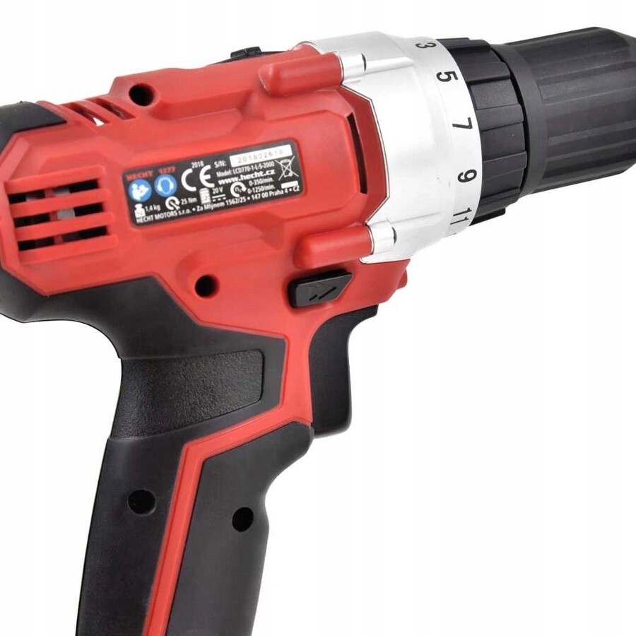 WIERTARKO WKRĘTARKA WKRĘTAK ZAKRĘTARKA AKUMULATOROWA HECHT 1277 20 V 2 AH Waga urządzenia 1.6 kg