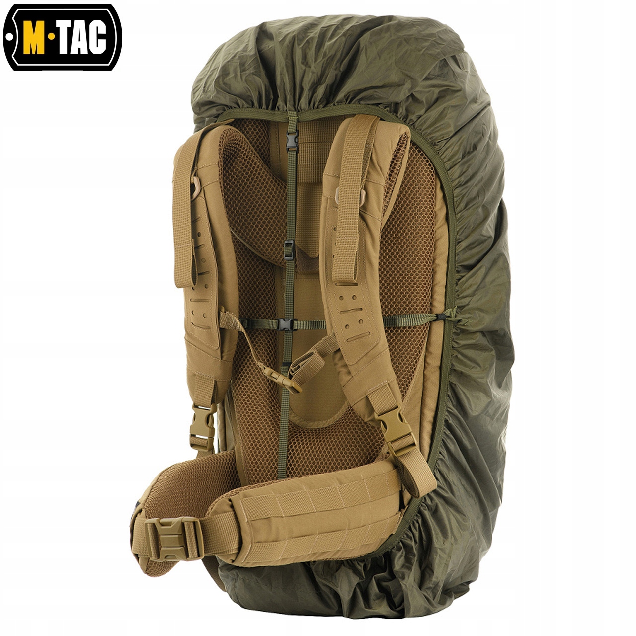 POKROWIEC PRZECIWDESZCZOWY WODOODPORNY NA PLECAK DO 60L M-Tac OLIVE Marka M-Tac