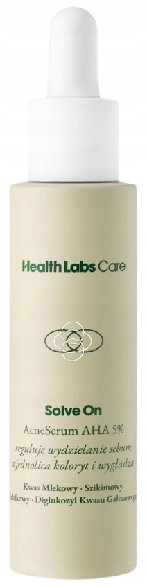 HealthLabs Solve On AcneSerum Aha 5% Kyselina mléčná Sebum Aknózní pleť