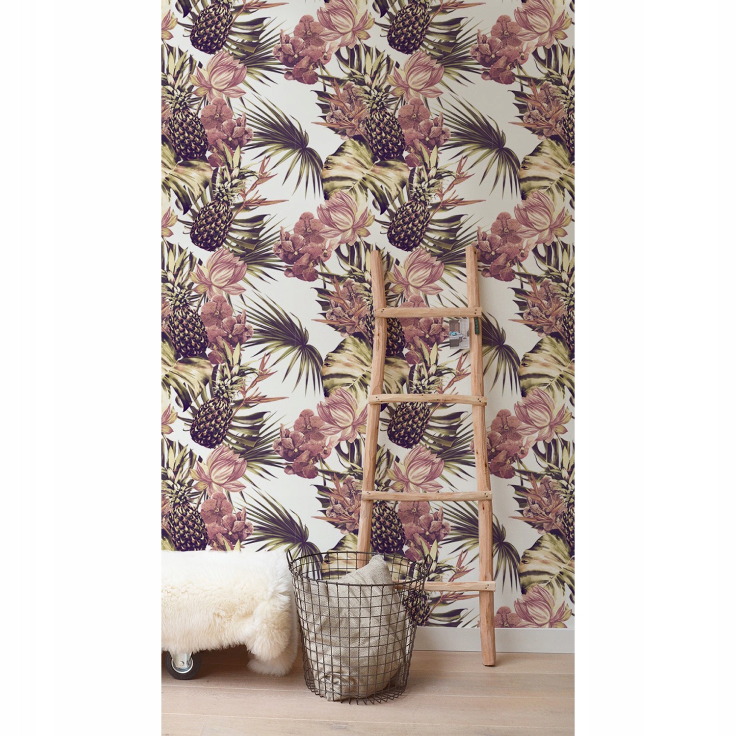 

Flizelinowa fototapeta Ananasy z kwiatami 152x104