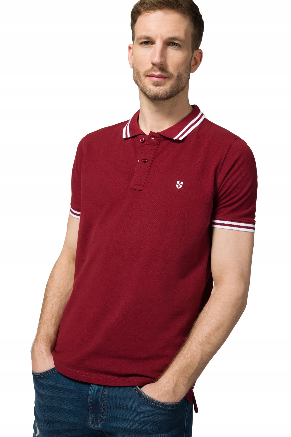 

Koszulka Polo Męska Bordowa Próchnik PM2 XL