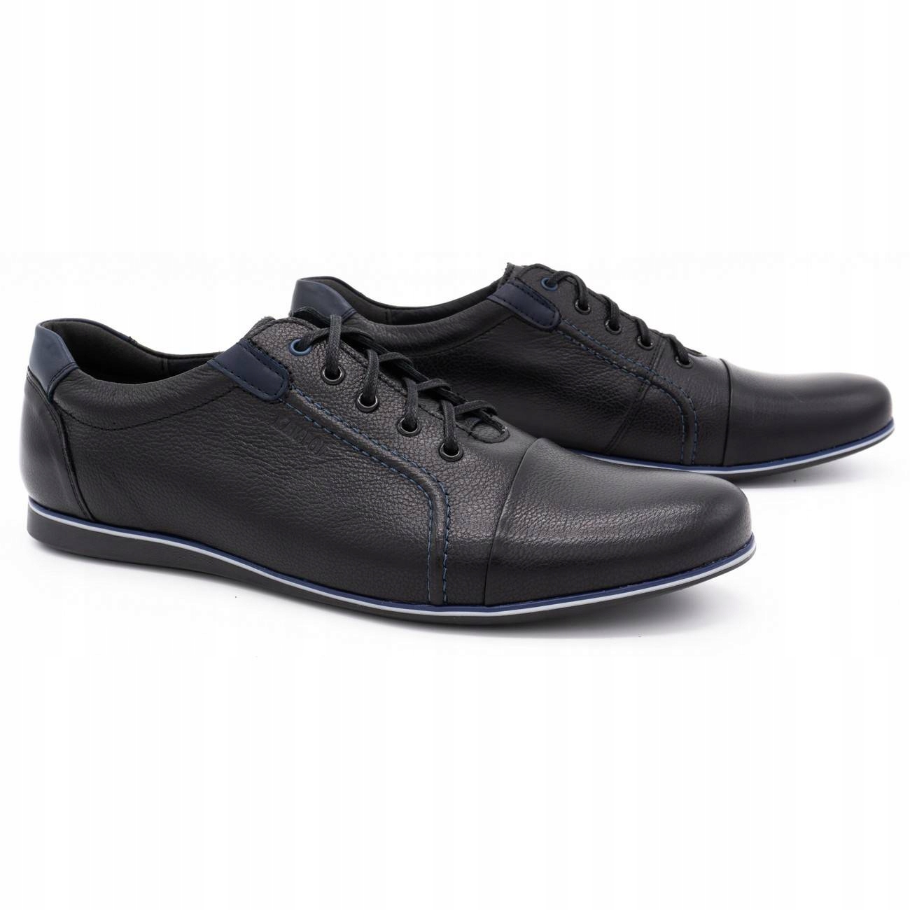 

Buty męskie skórzane casual 39/5KAM czarne 40