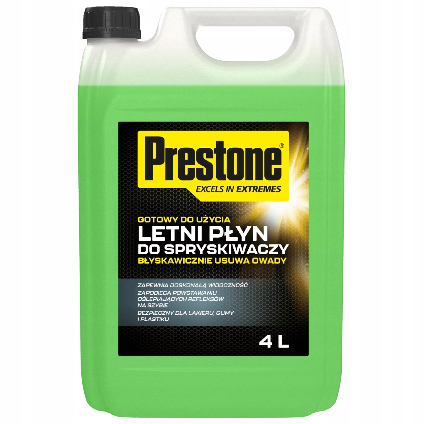 Płyn do spryskiwaczy Letni zapachowy szyb owady mycia Prestone 4L