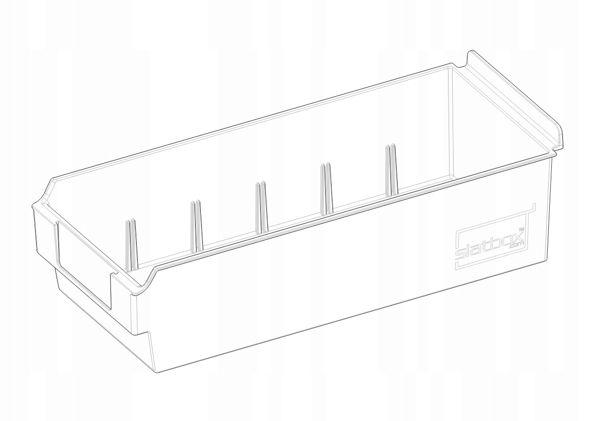 

Pojemnik Na Panel Slatwall Shelf 300L b1