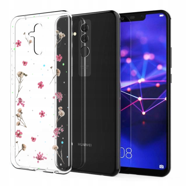 

Etui Case Pokrowiec Kwiaty do Huawei Mate 20 Lite