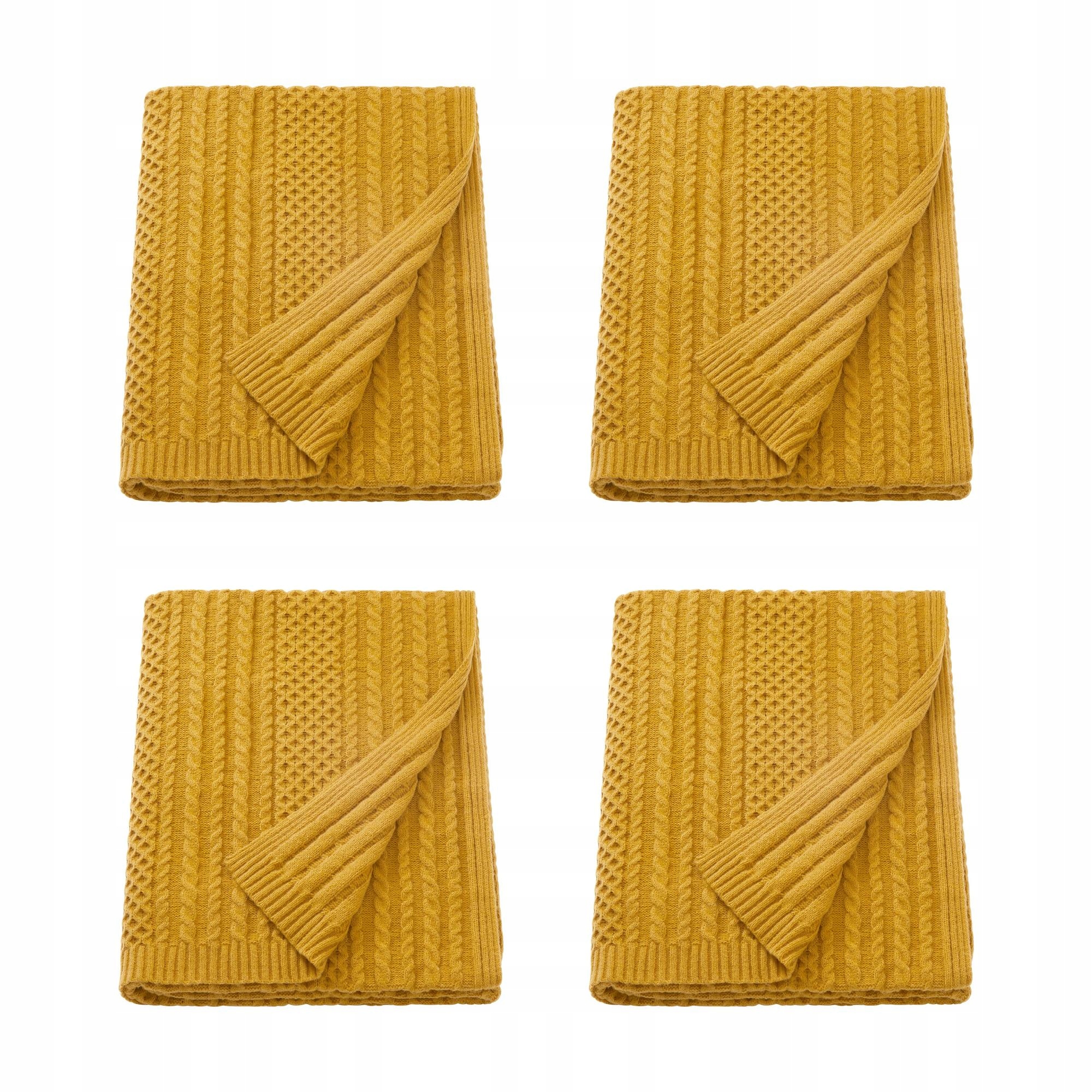 4 ks Sorbyskogen Pled žlutý 130 x 170 cm