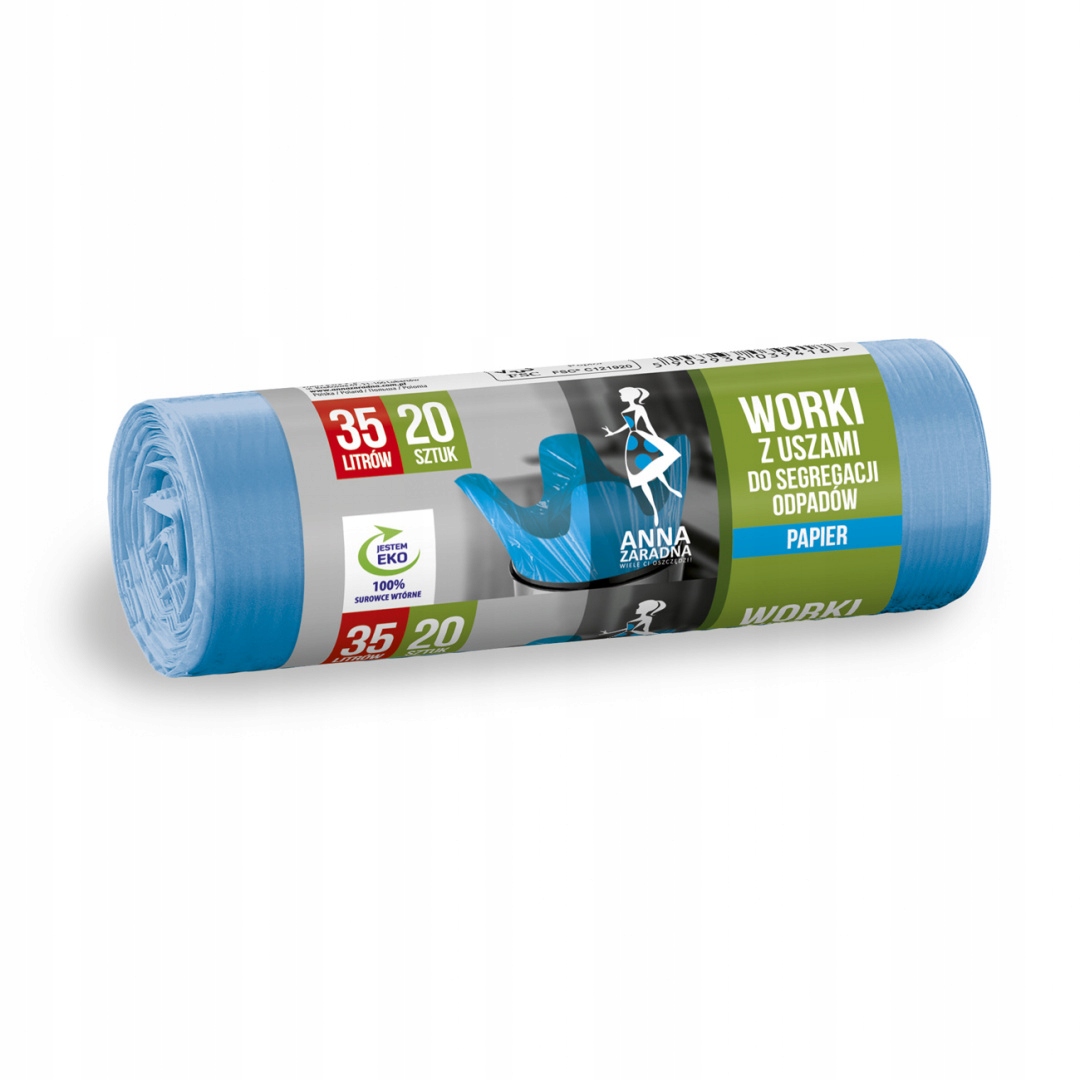 

Az Worki z uszami do segregacji 35l 20szt. Papier