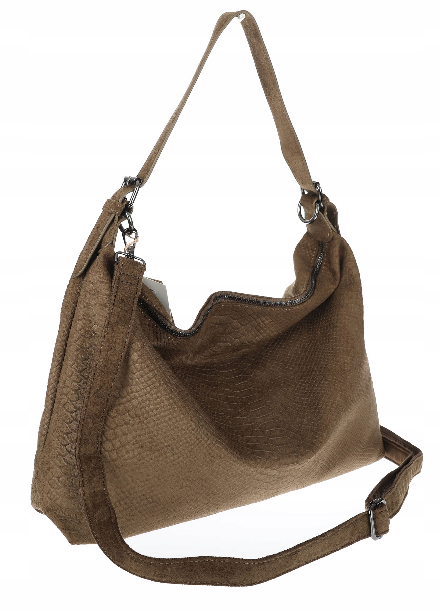 Dámská kabelka shopper kabelka přes rameno semišová přes rameno PB4740 Zelená