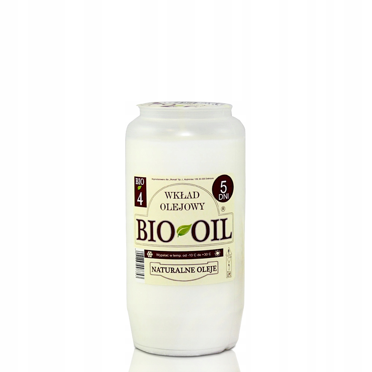 

Wkład do zniczy Płomyk Bio Oil 4 (20 sztuk) 120h