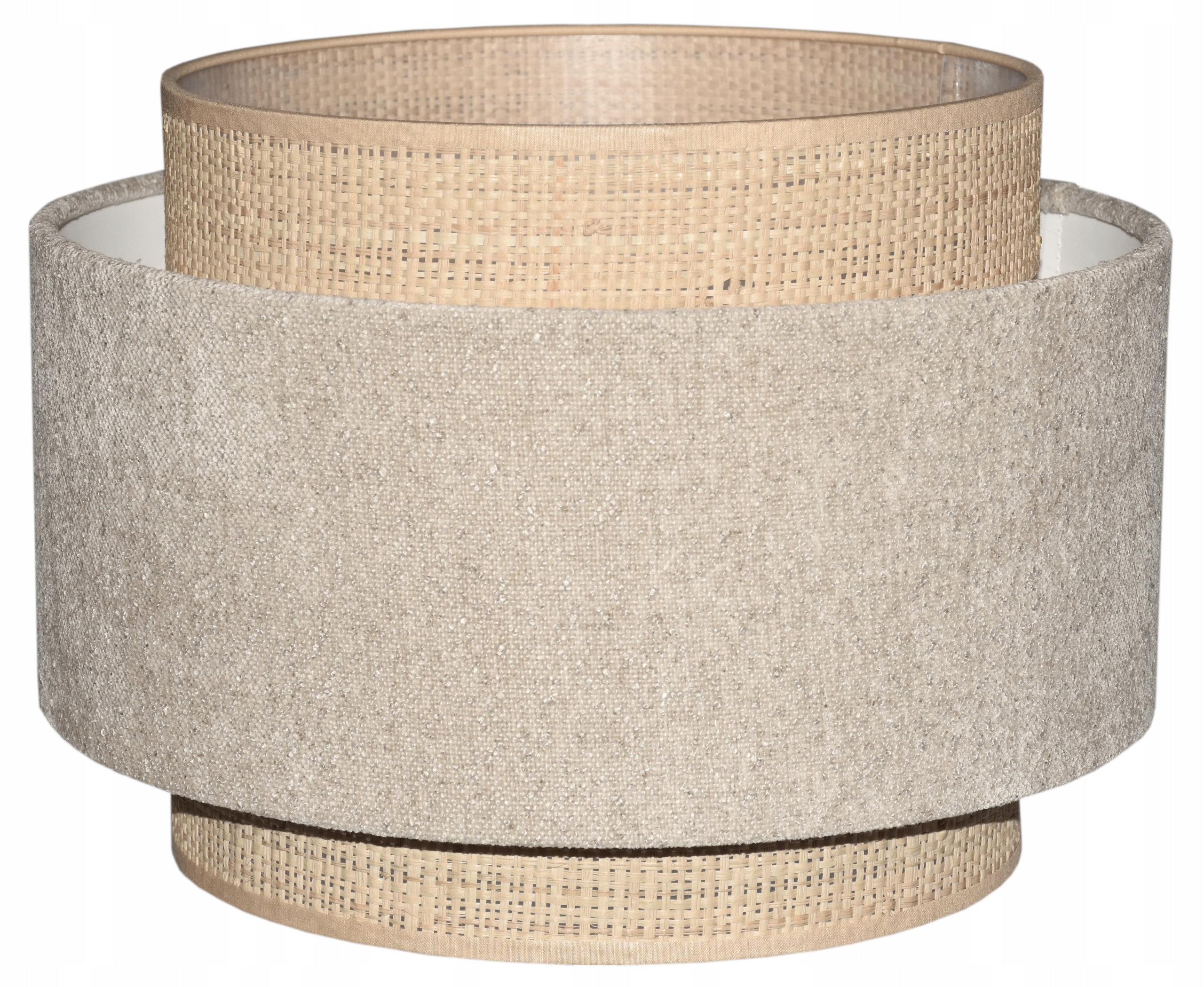 Abažúr stojacej stropnej lampy 45 E27 Béžová Boucle Venosa Rafia Ratan Boho