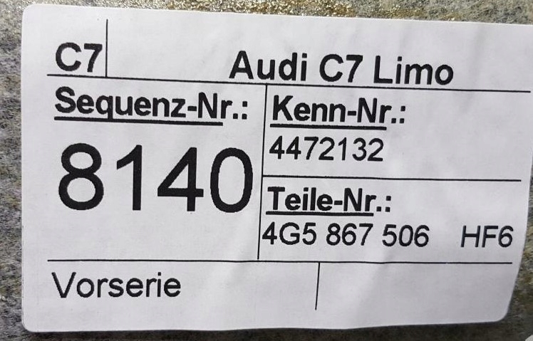AUDI A6 4G C7 Berline Ciel de toit 4G5867506