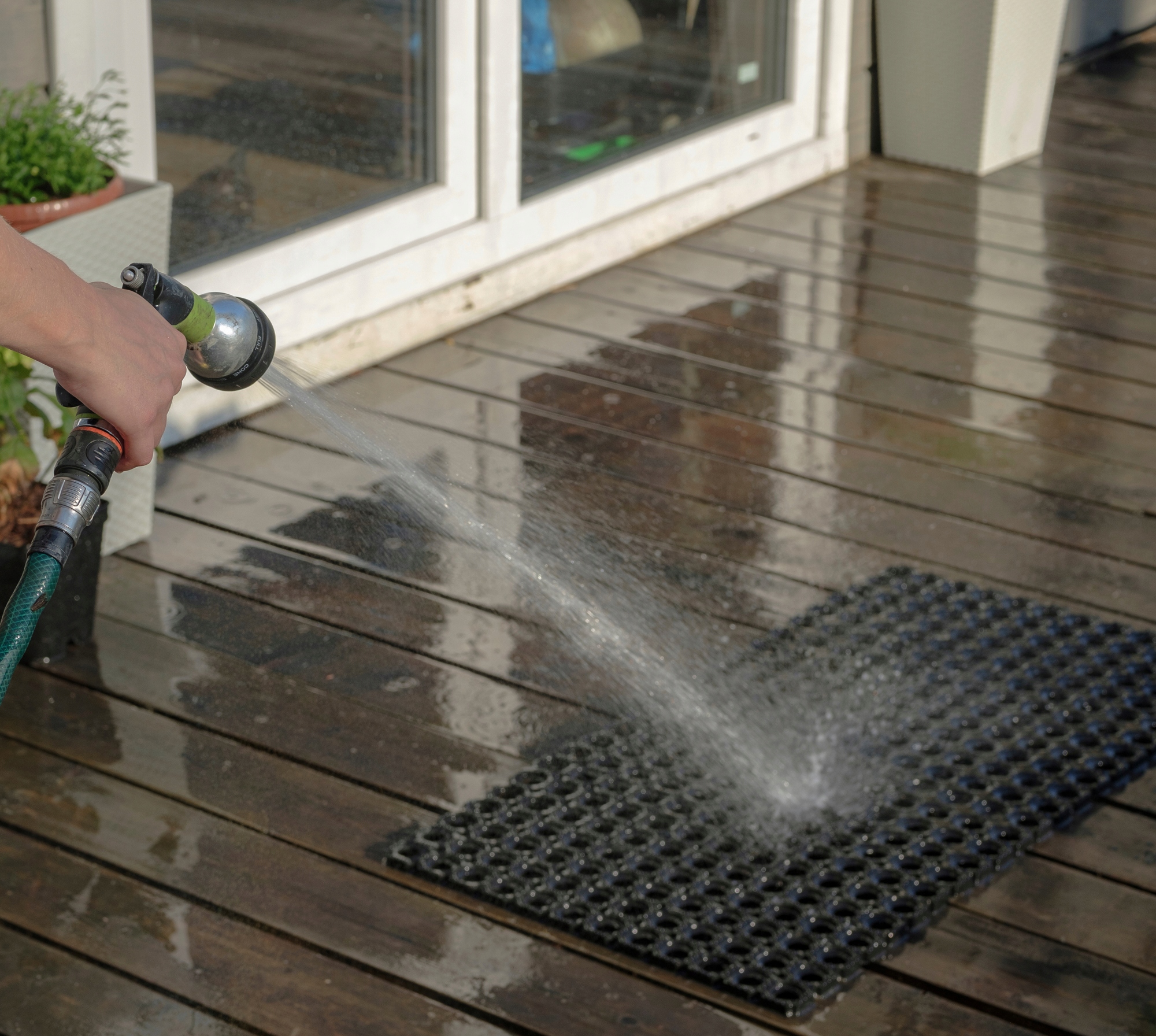 WYCIERACZKA MATA GUMOWA ZEWNĘTRZNA AŻUROWA DUŻA GRUBA AŻ 22mm 100x150CM Marka Multi-Decor