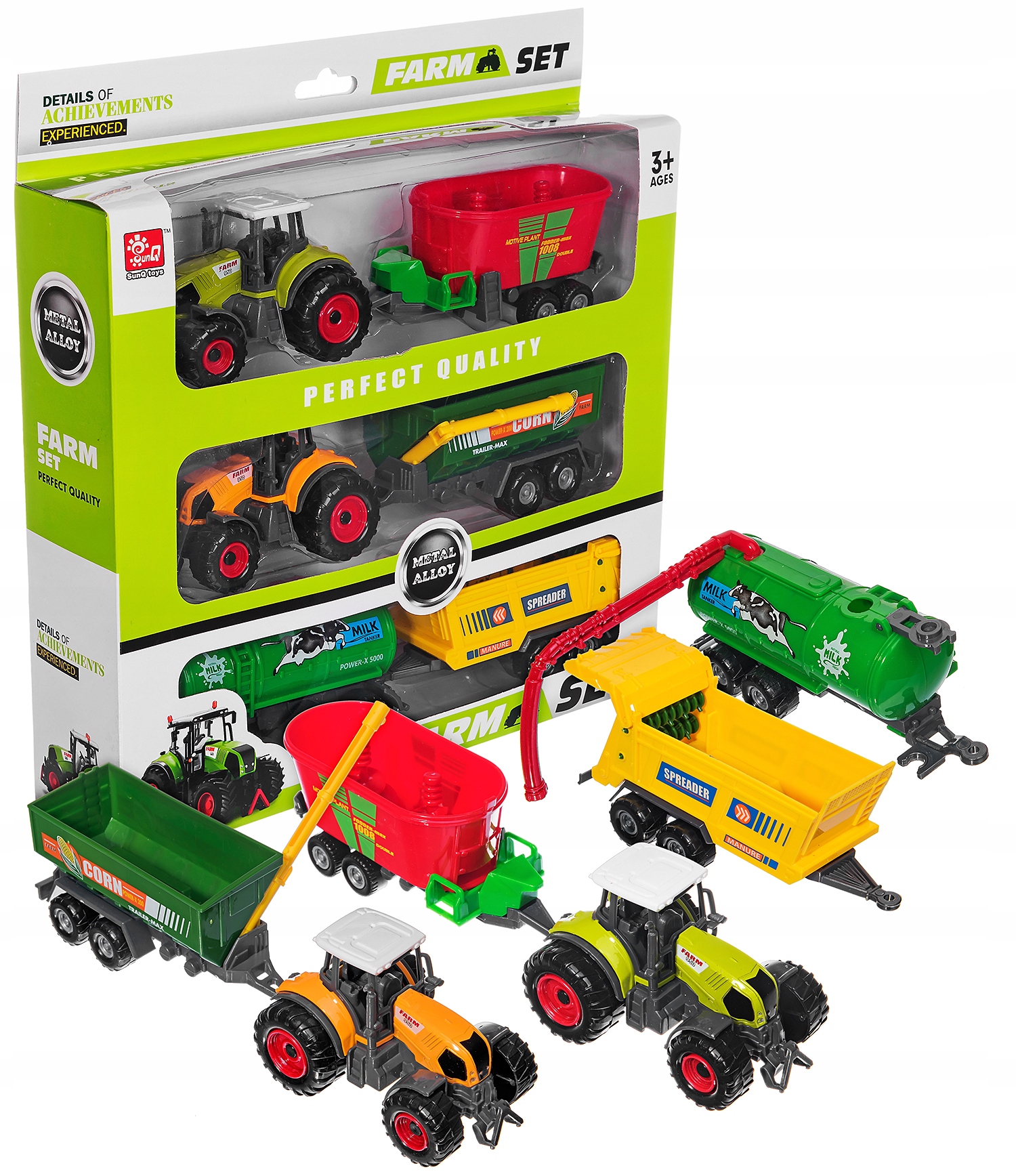 

Resorak 2x Traktor 4x Maszyna Metal Zestaw Farmer