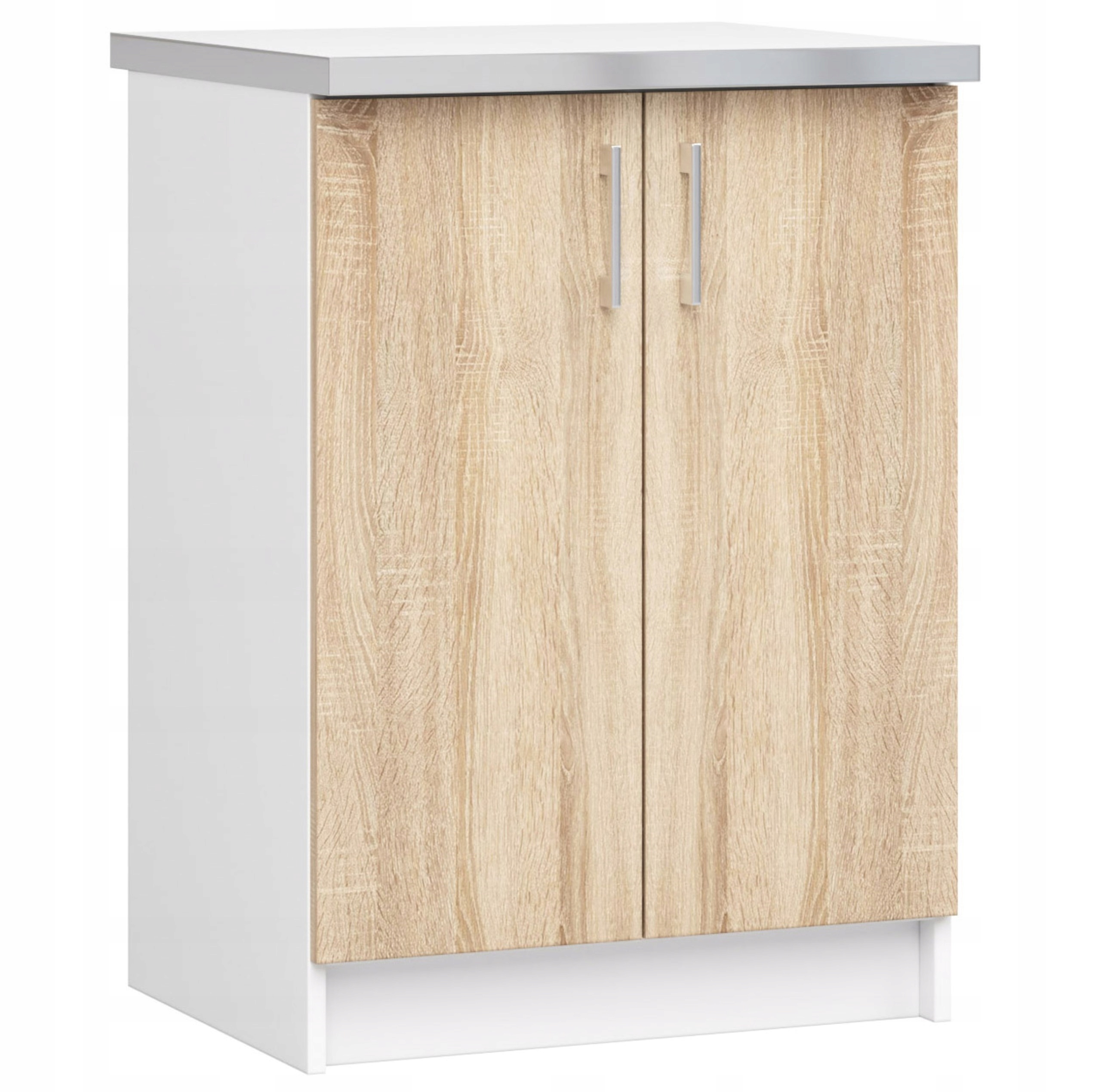 Kuchynská skrinka Lima S 60cm 2D biela-sonoma Akd