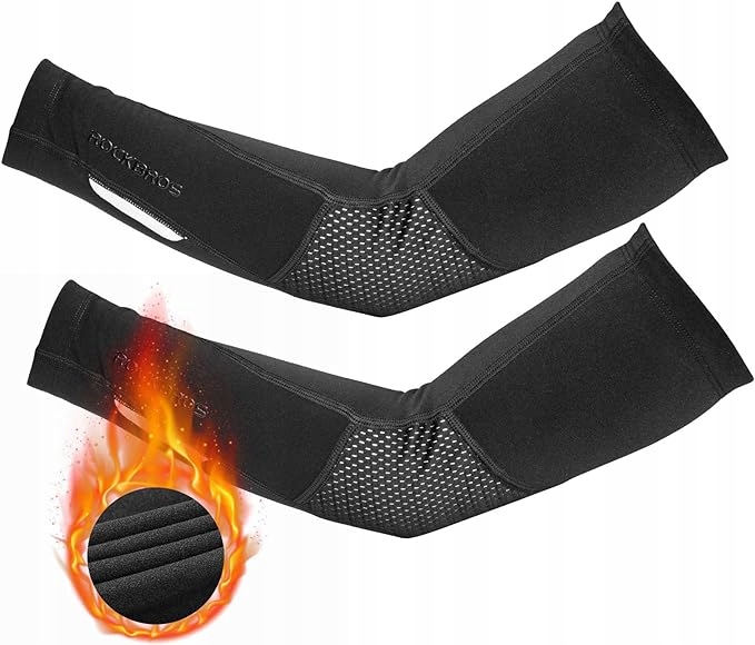ROCKBROS Podgrzewacze Ramion Rowerowe Rękawy Ocieplacze Nóg Zima L-XL