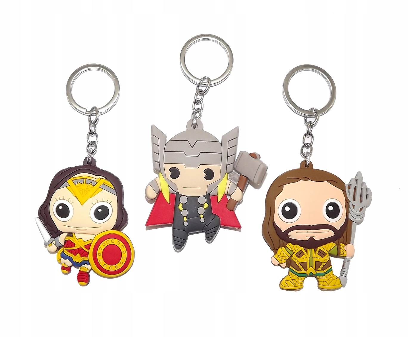 

Wisiorek Brelok Do Kluczy Thor Aquaman Wonder Wom