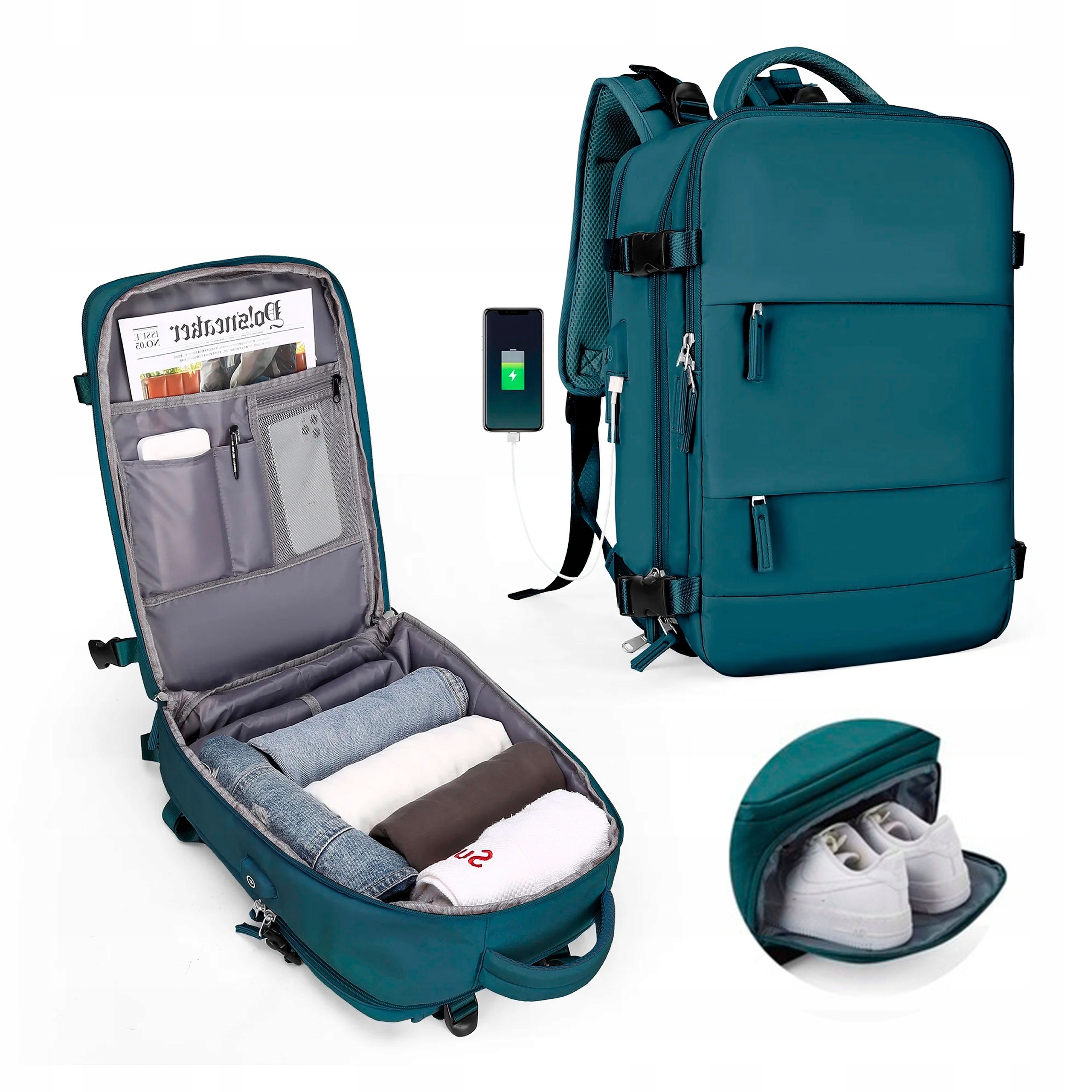 Plecak bagaż podręczny 40x30x20 torba kabinowa podróżna do samolotu Ryanair