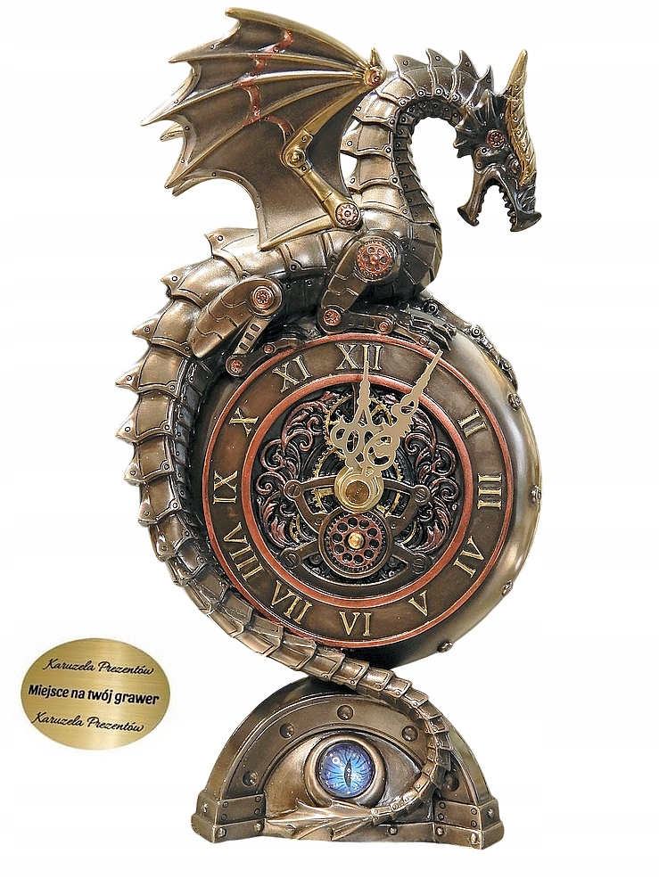 Hodiny Smok Steampunk S Miestom Na Gravírovanie Magický Darček Fantasy V