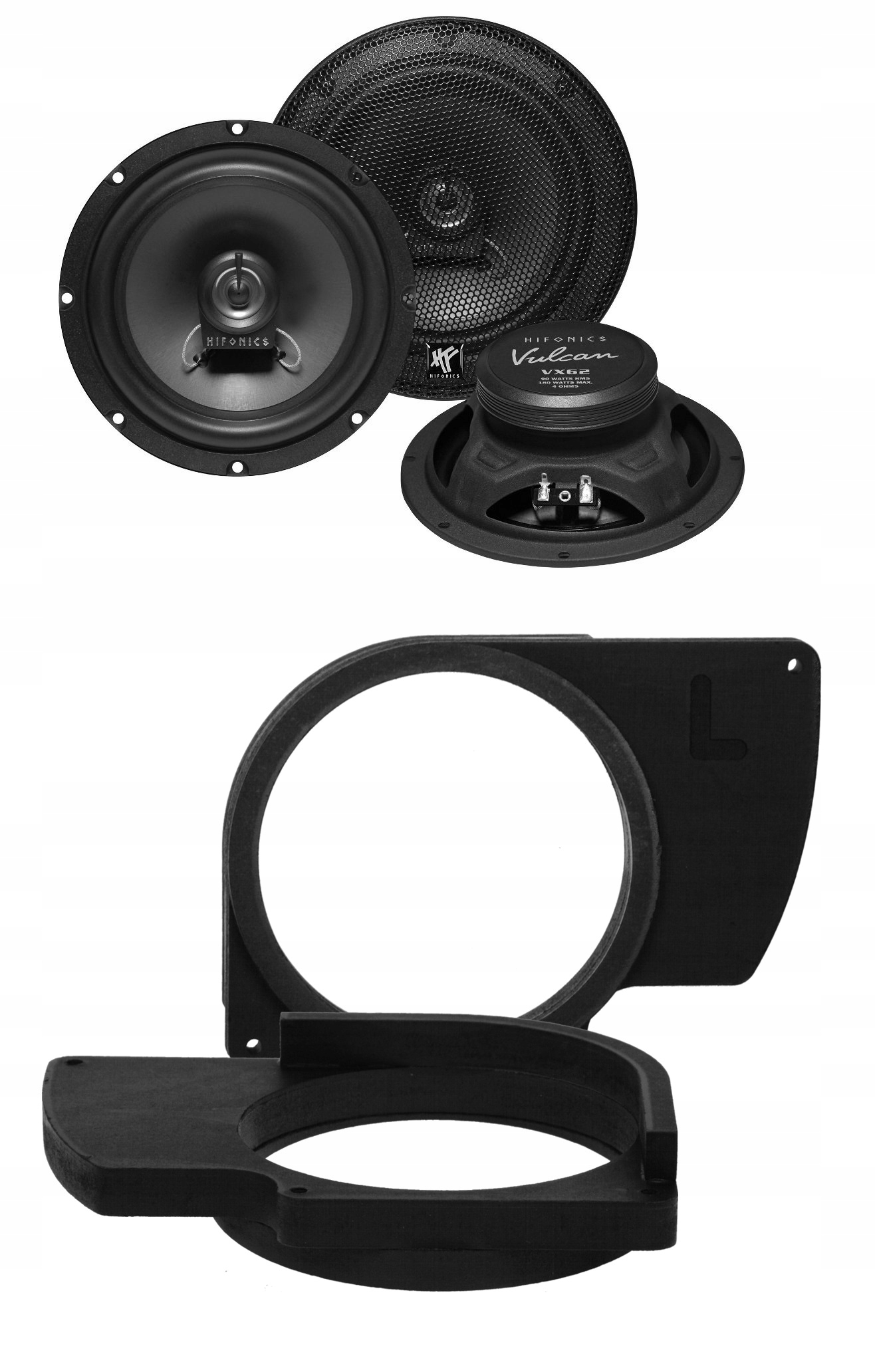 Automobilové reproduktory 165 mm HiFonics VX62 Bmw 3er E46 Coupe Predné Vzdialenosti