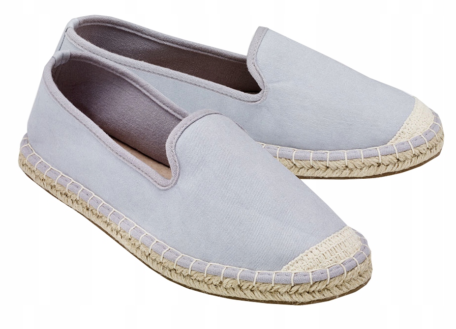 

Espadryle damskie szare brokatowe 36