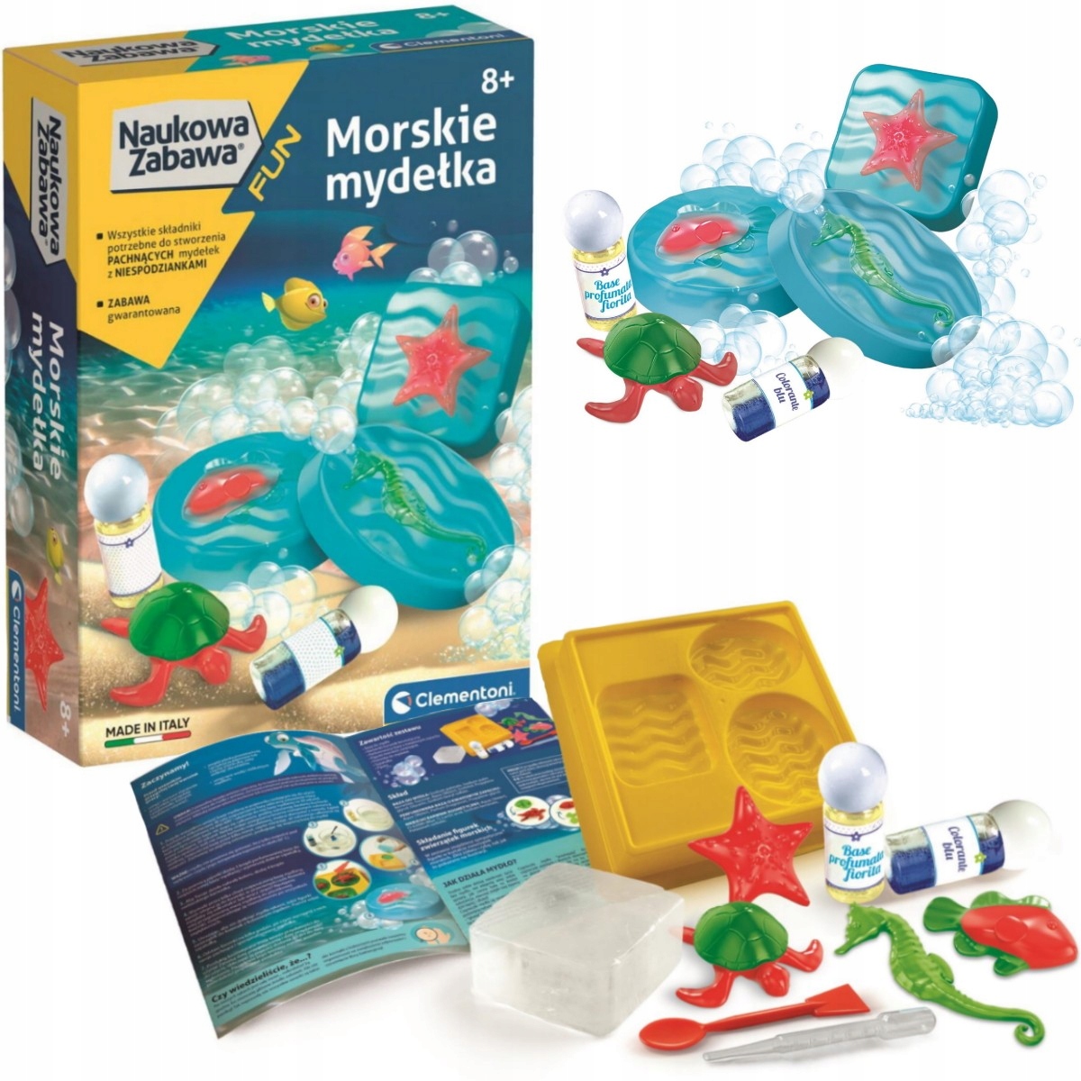 MORSKIE MYDEŁKA STWÓRZ MYDEŁKA CLEMENTONI