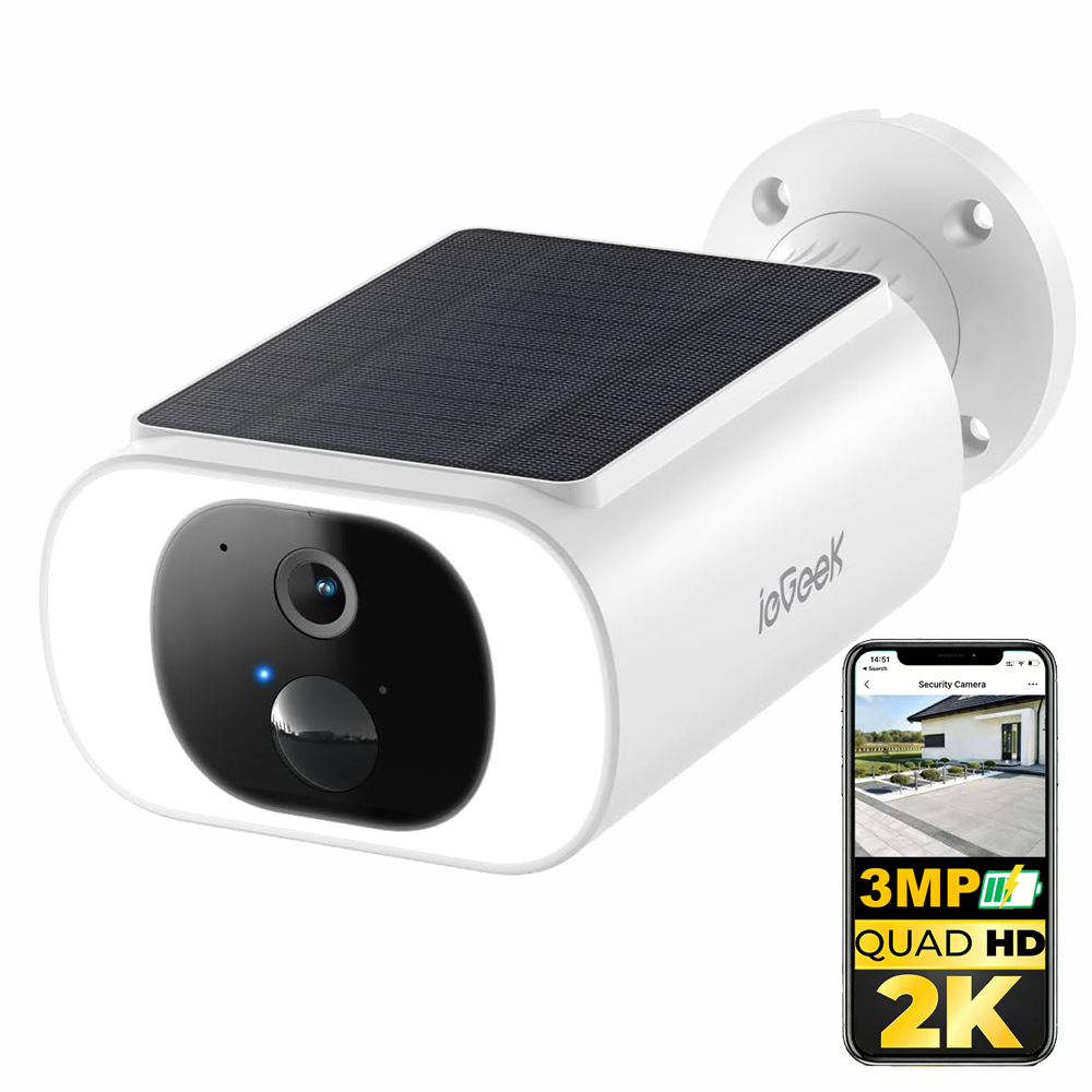 3Mpx Venkovní Bateriově Napájená Kamera Integrovaný solární panel