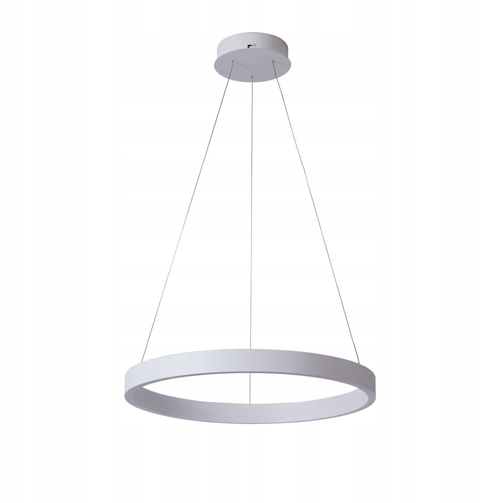 Bílá kruhová závěsná Led lampa 60W Brasco Up Down Italux