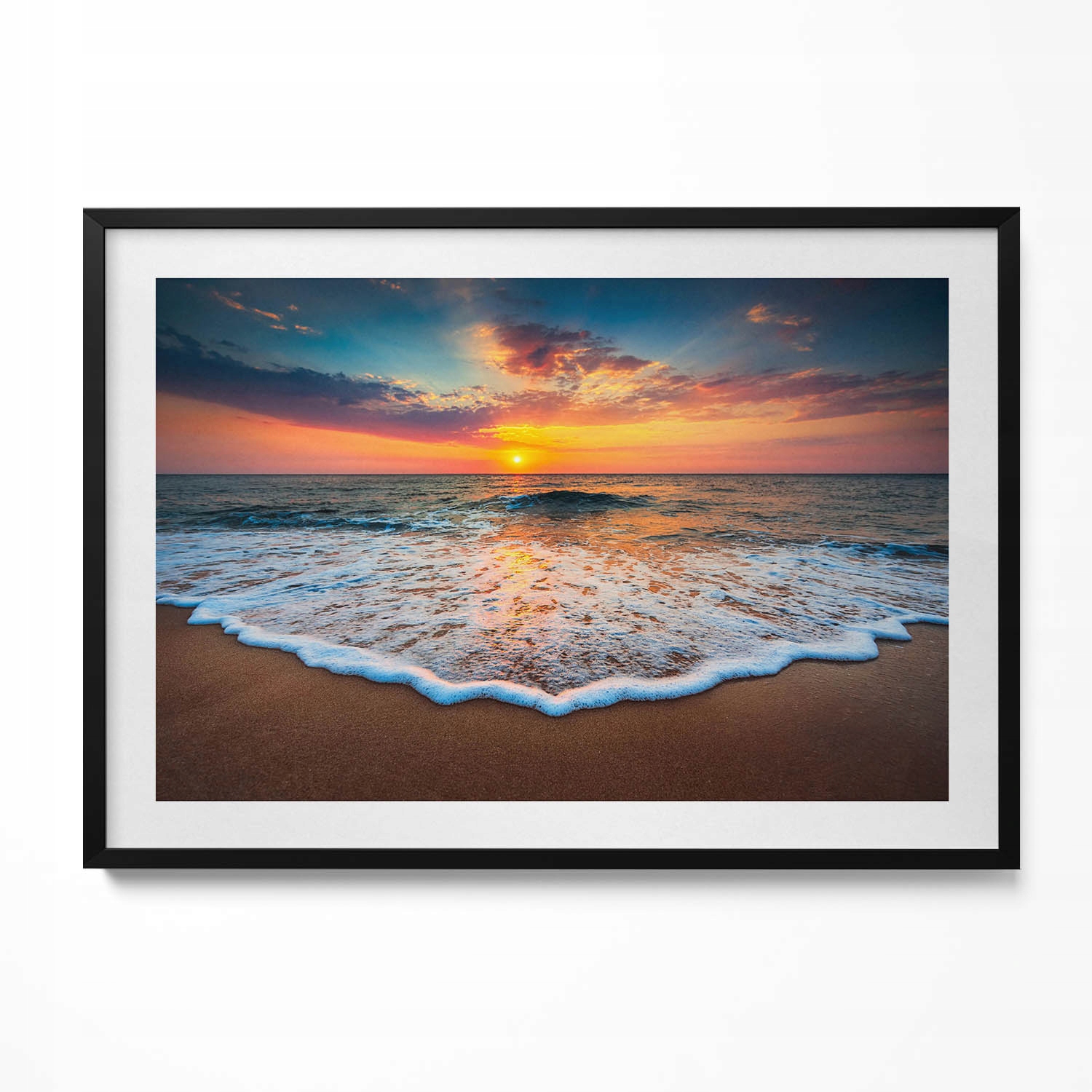 Obraz dekorace na zeď Krajina zapadajícího slunce nad mořem 100 x 70 cm