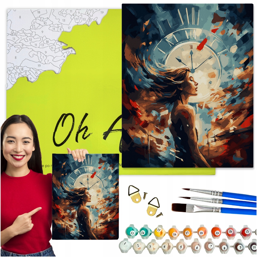 Obrázky pro malování podle čísel s Rámem Malování podle čísel Žena Oh Art