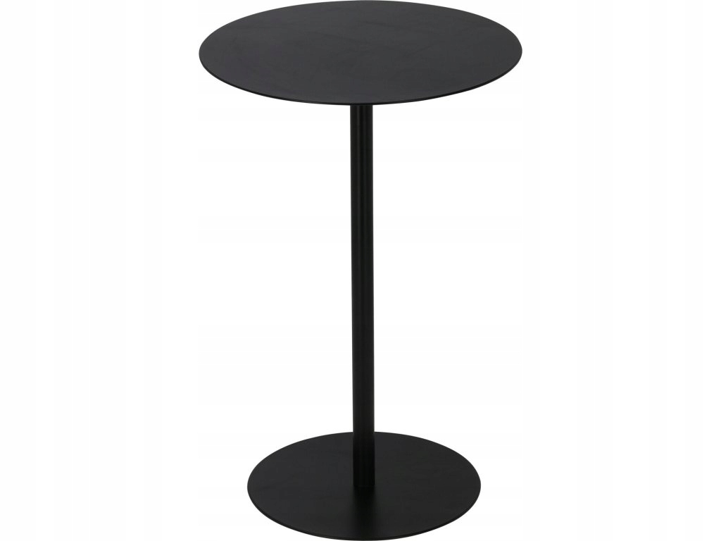 Kovový odkládací stolek, Ø 35 x 53 cm, černý