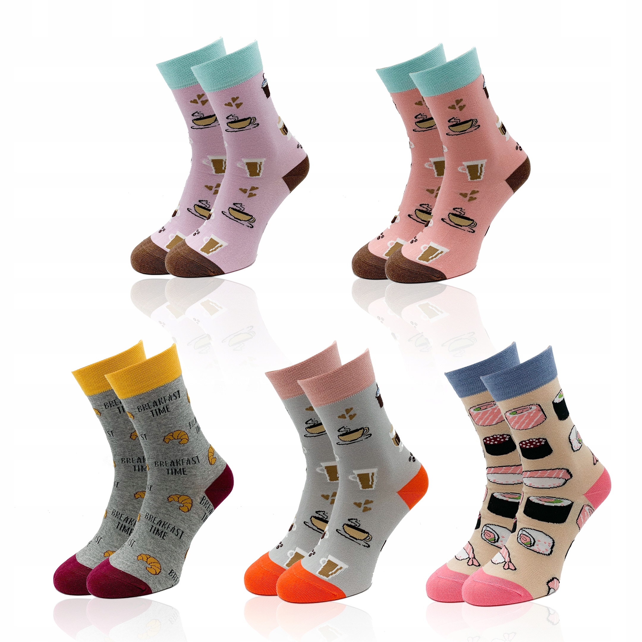 

5x Skarpety Damskie Bawełniane Mix Wzorów 38-41