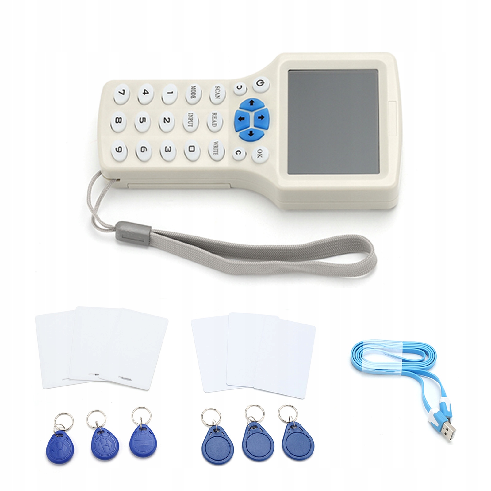 KOPIUJ PROGRAMATOR KART RFID + 6X BRELOK + 6X KARTA