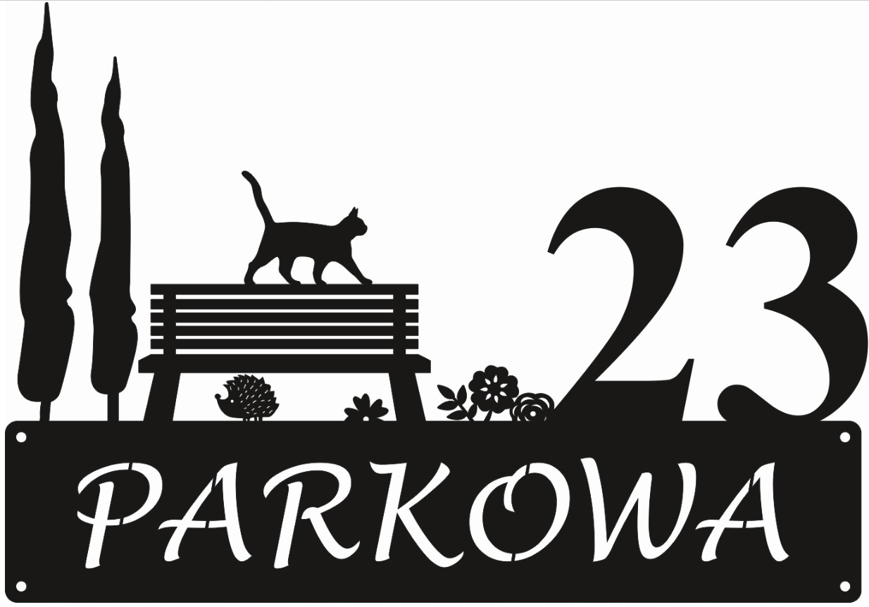 Číslo Na Dom 48 cm Tabuľa Adresa Ocel 2 mm ul. Parkowa