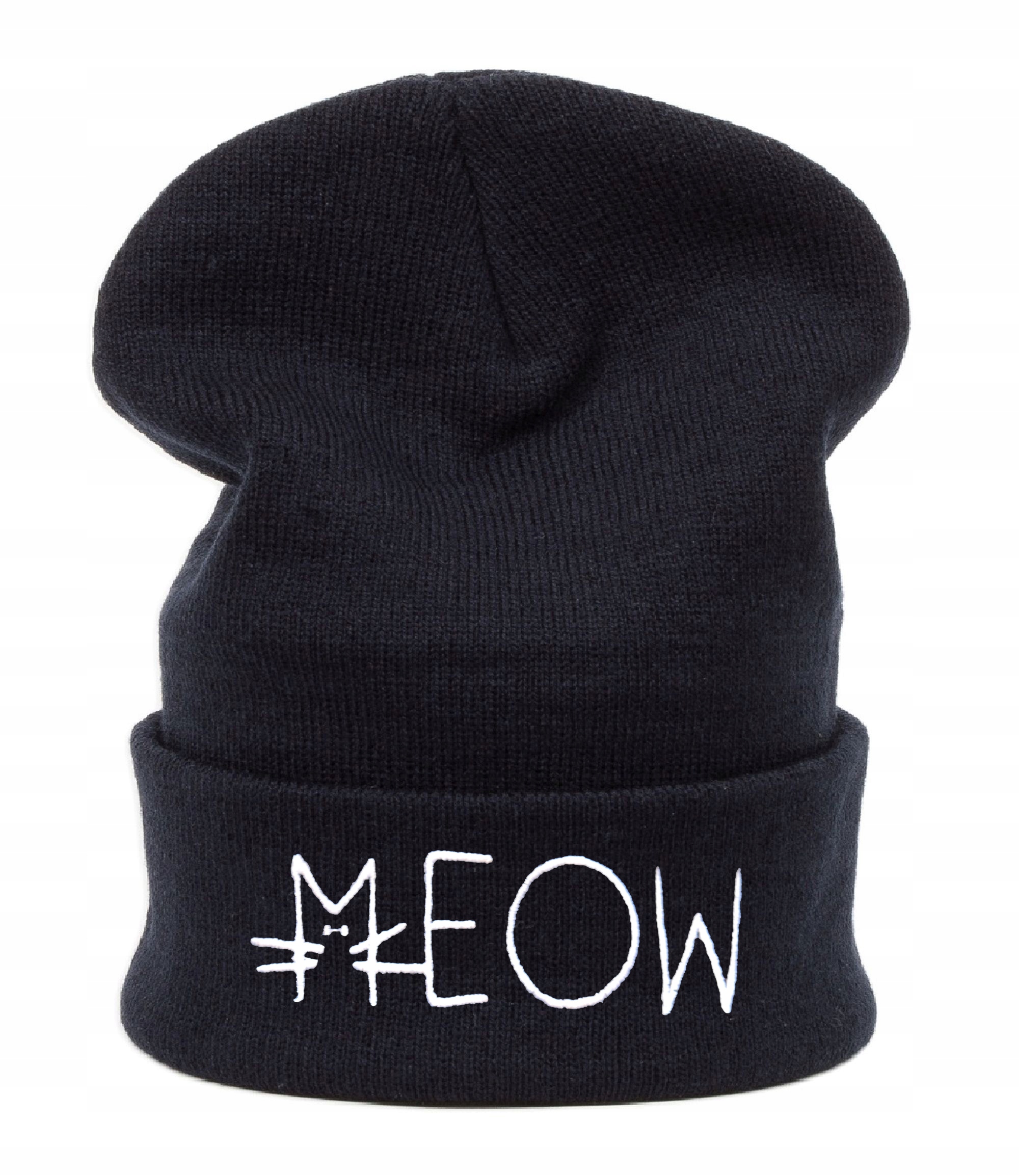 

Zimowa Czapka Beanie Ciepła Meow Haft Unisex