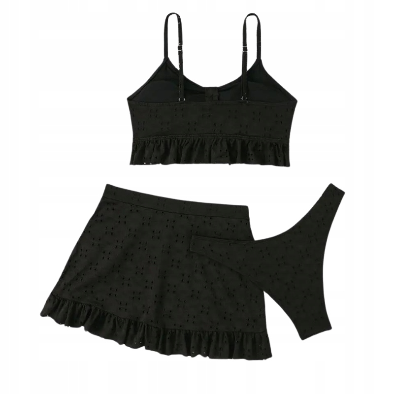 STRÓJ KĄPIELOWY DWUCZĘŚCIOWY PAREO BIKINI WYSOKI STAN MODELUJĄCY DAMSKI L Wzór dominujący bez wzoru