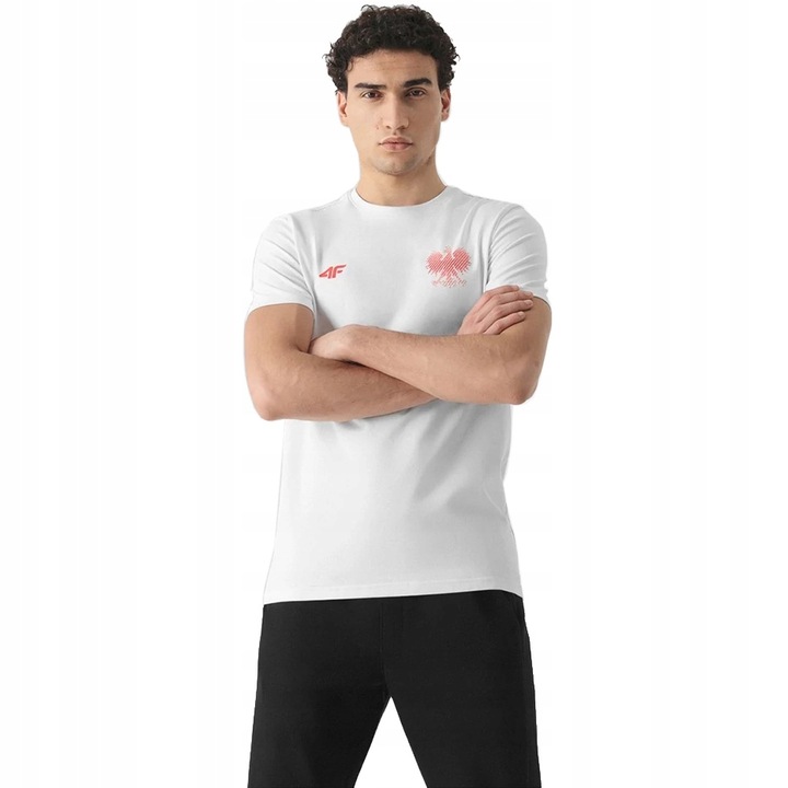 KOSZULKA KIBICA MĘSKA 4F SPORTOWA T-SHIRT BAWEŁNA Materiał dominujący bawełna