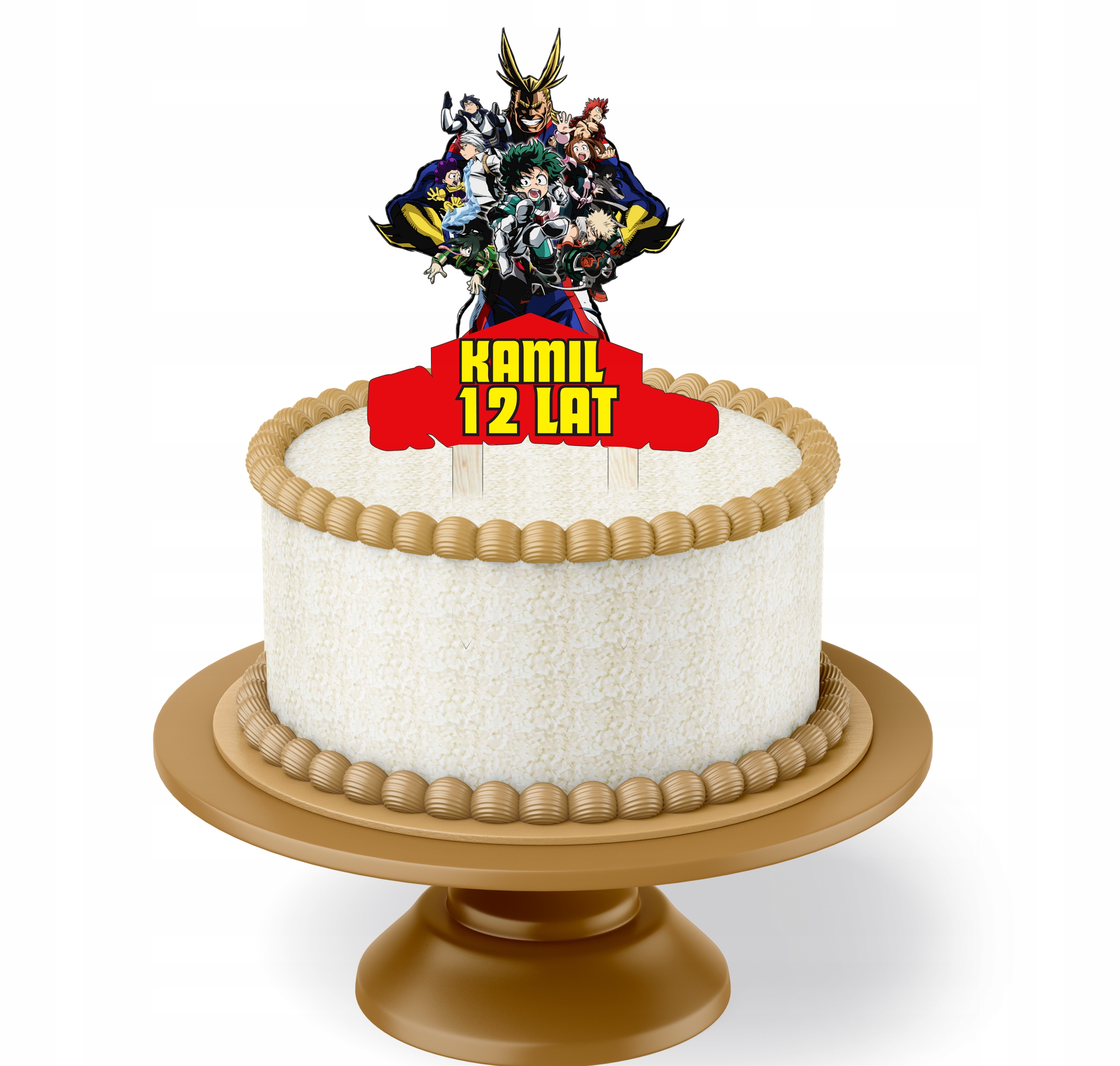 

Topper Na Tort Kolorowy My Hero Academia Imie