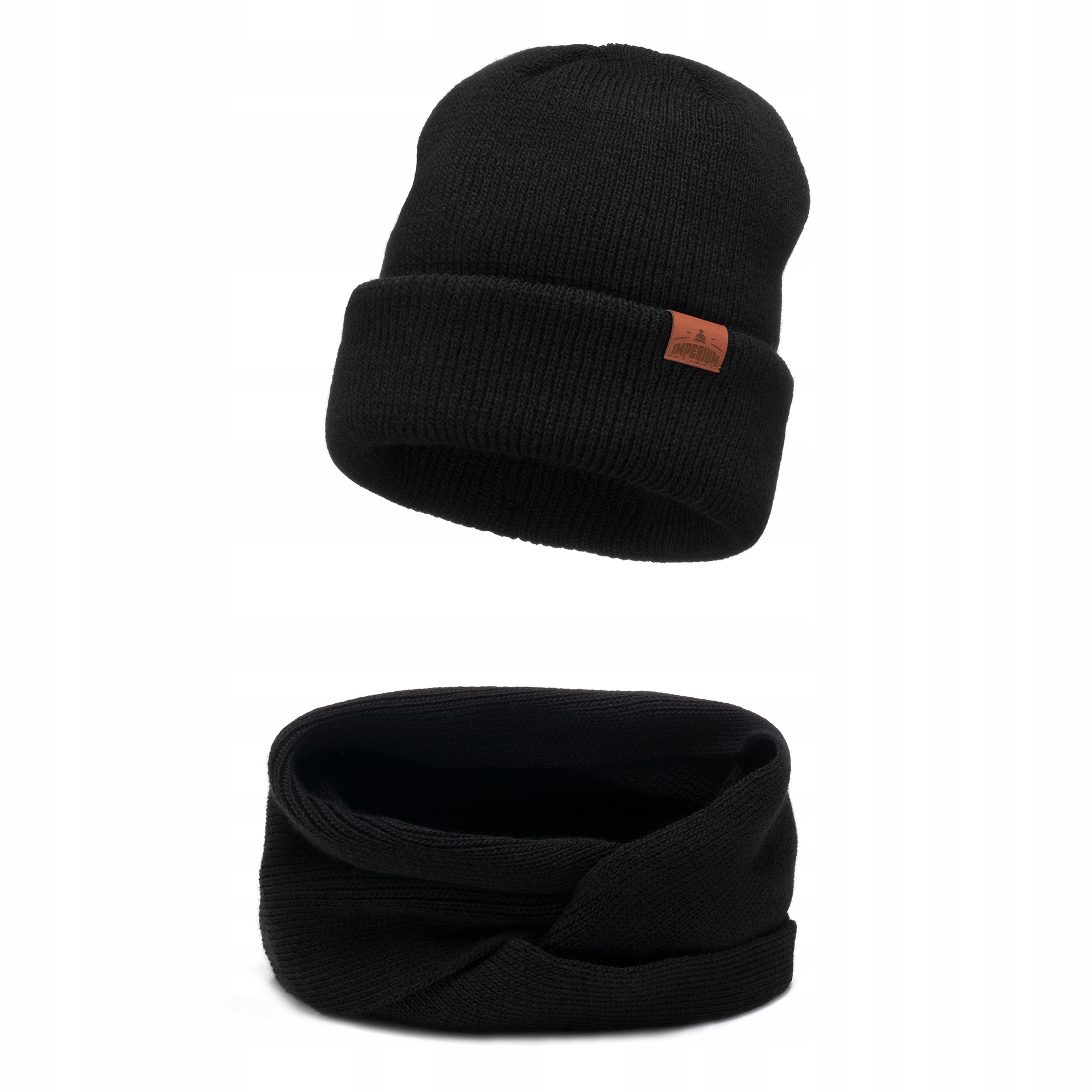 

Czapka zimowa dziecięca komin Czarny 50-54