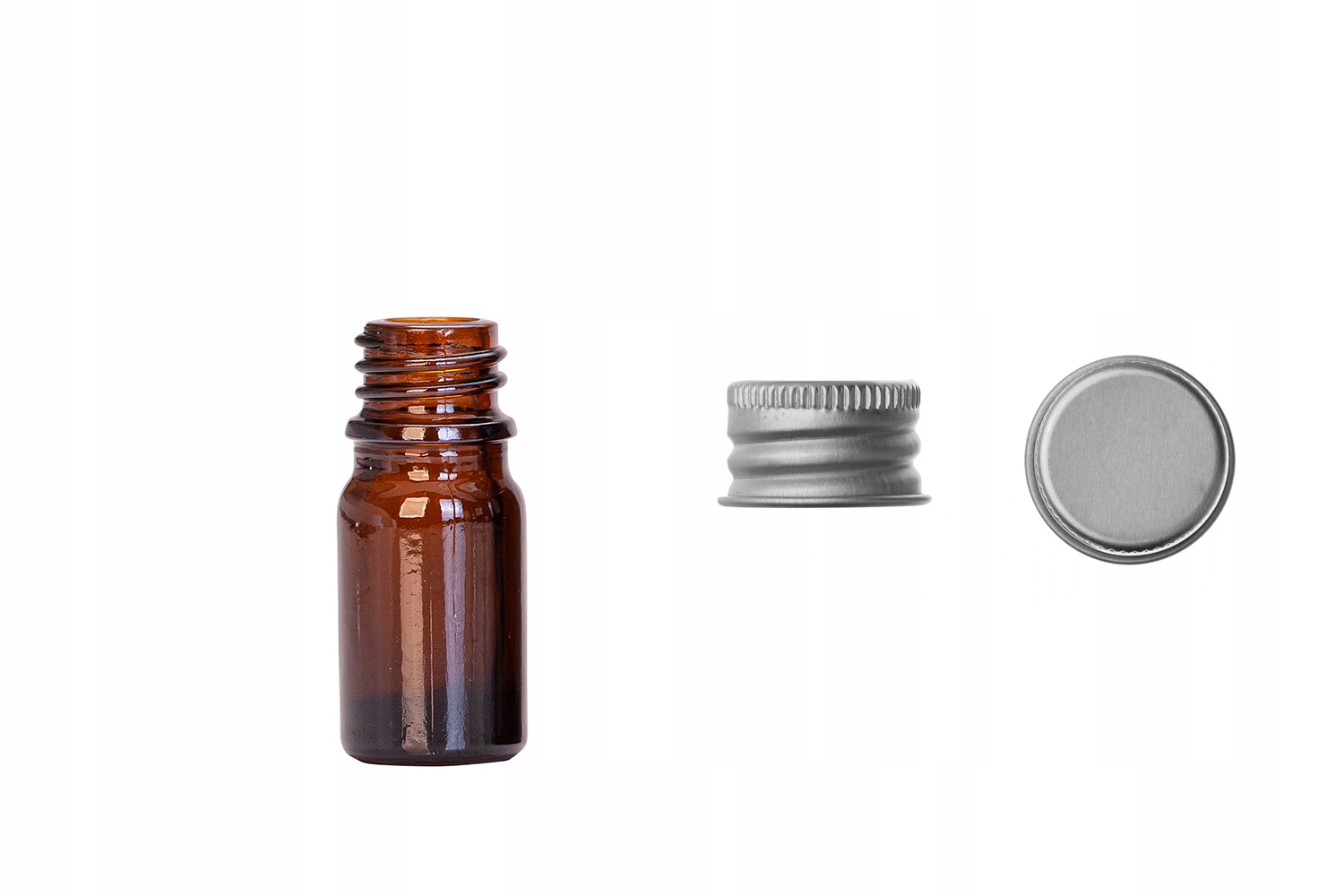 

Butelka szklana brązowa 5 ml z nakrętką aluminiową