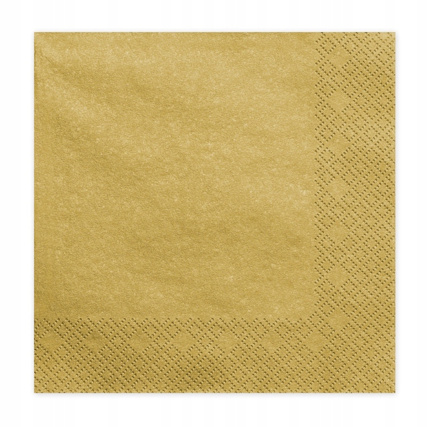 

Złote serwetki metaliczne 33x33cm 20szt