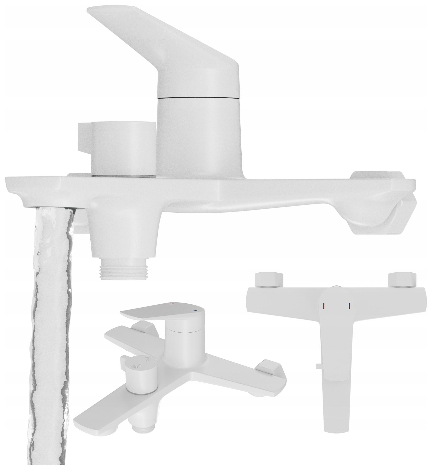 Vaňová A Sprchová Batéria Biela Mosadzná Vodovodná Batéria Do Kúpeľne Nave